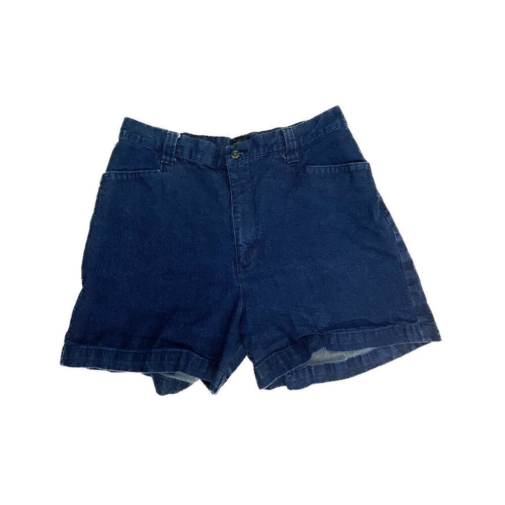 Lee 4" Inseam Women's size‎ 12 Dark Wash Blue Denim Jean Shorts
